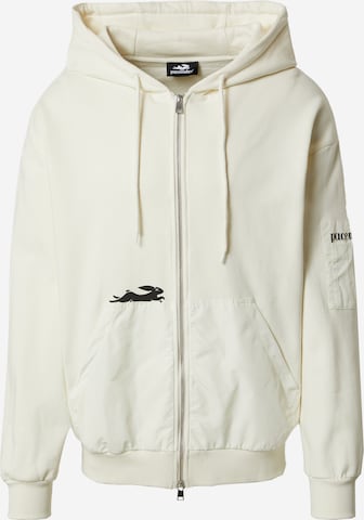 Pacemaker Zip-Up Hoodie 'Jamal' in White: front