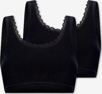 Soutien-gorge ' Cotton Lace ' uncover by SCHIESSER en noir : devant