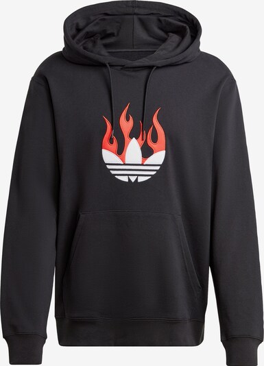 ADIDAS ORIGINALS Sweatshirt 'Flames' i röd / svart / vit, Produktvy