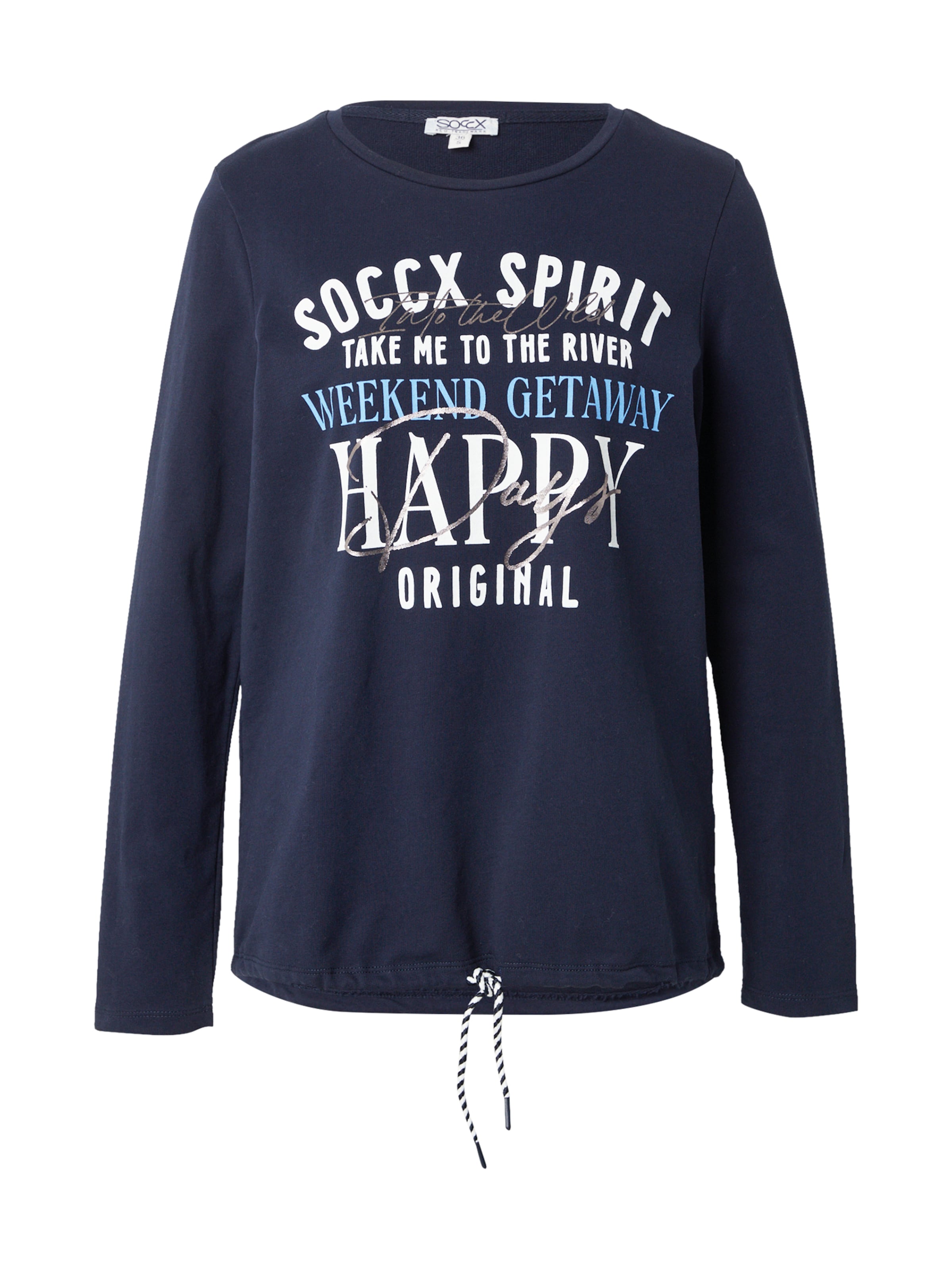 Sweat-shirt Soccx en bleu : devant