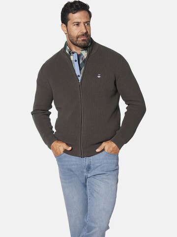 Jan Vanderstorm Gebreid vest 'Norander' in Grijs: voorkant