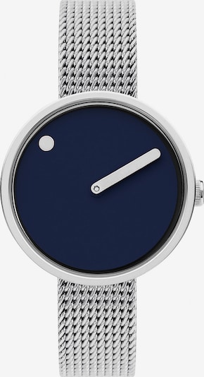Picto Uhr in navy / silber, Produktansicht