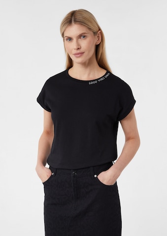 comma casual identity T-Shirt in Schwarz: Vorderseite