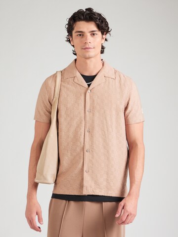 SCOTCH & SODA Regular fit Srajca | rjava barva: sprednja stran