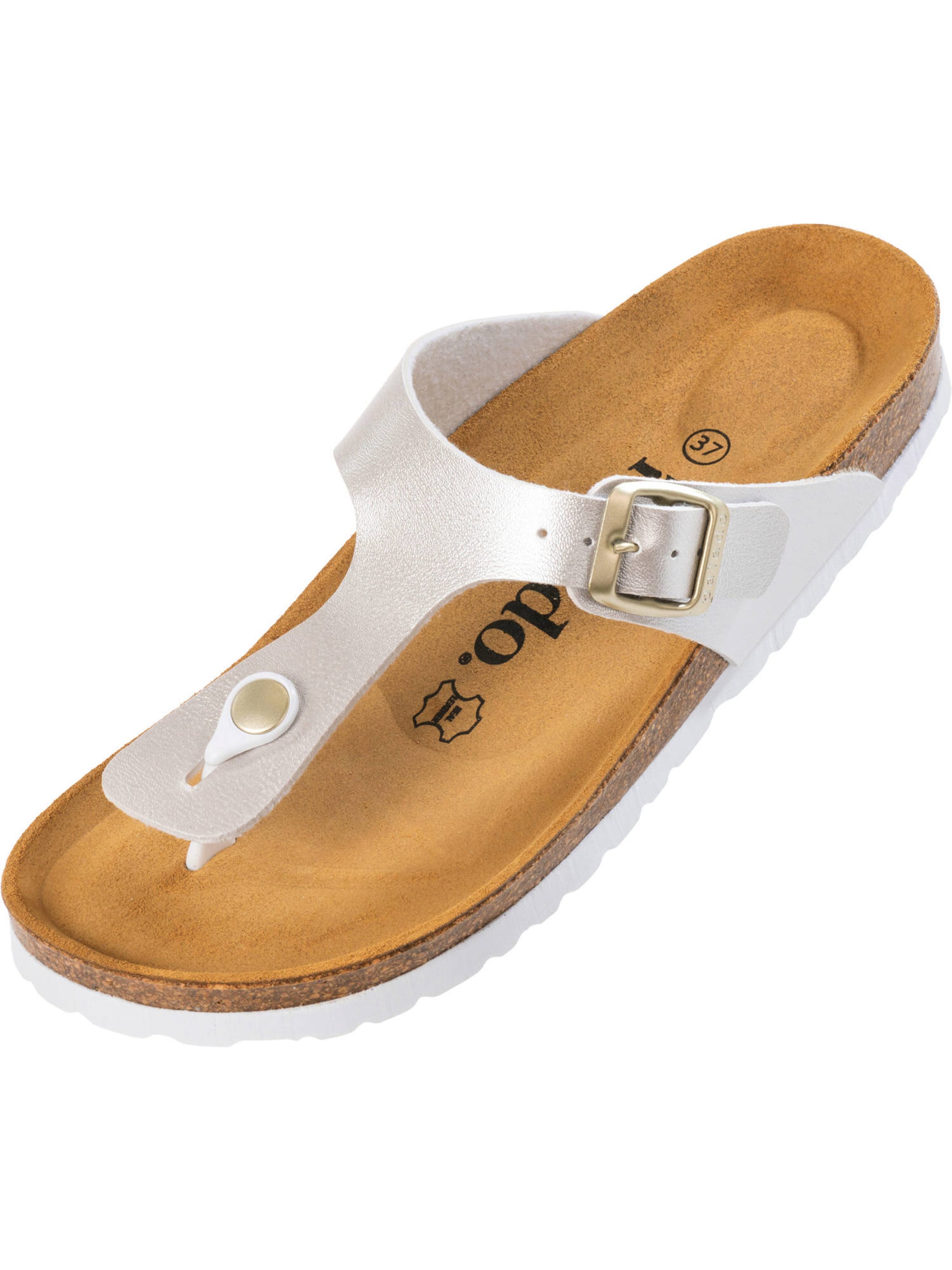 Palado T-bar sandals 'Kos' in Silver: front