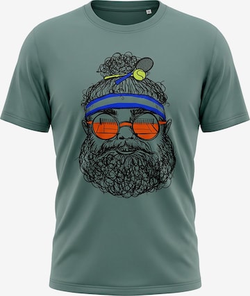 karlskopf Shirt 'TENNISSPIELER' in Green: front