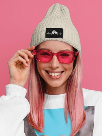 Youth Designz Beanie 'Heartbeat Traktor' in Beige