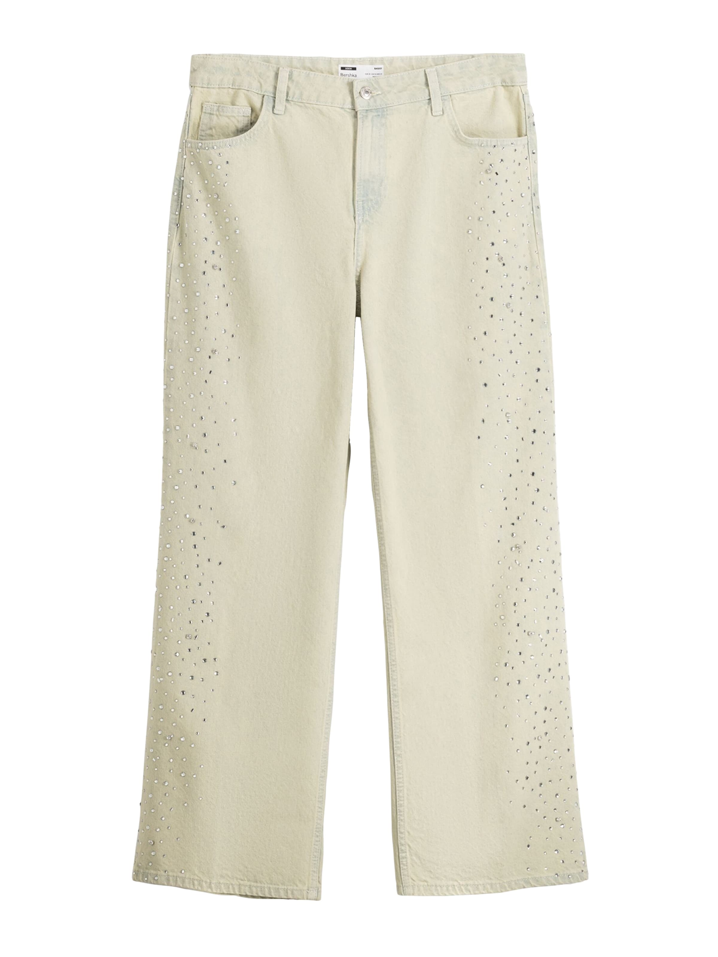 Bershka Loosefit Jeans i beige: forside