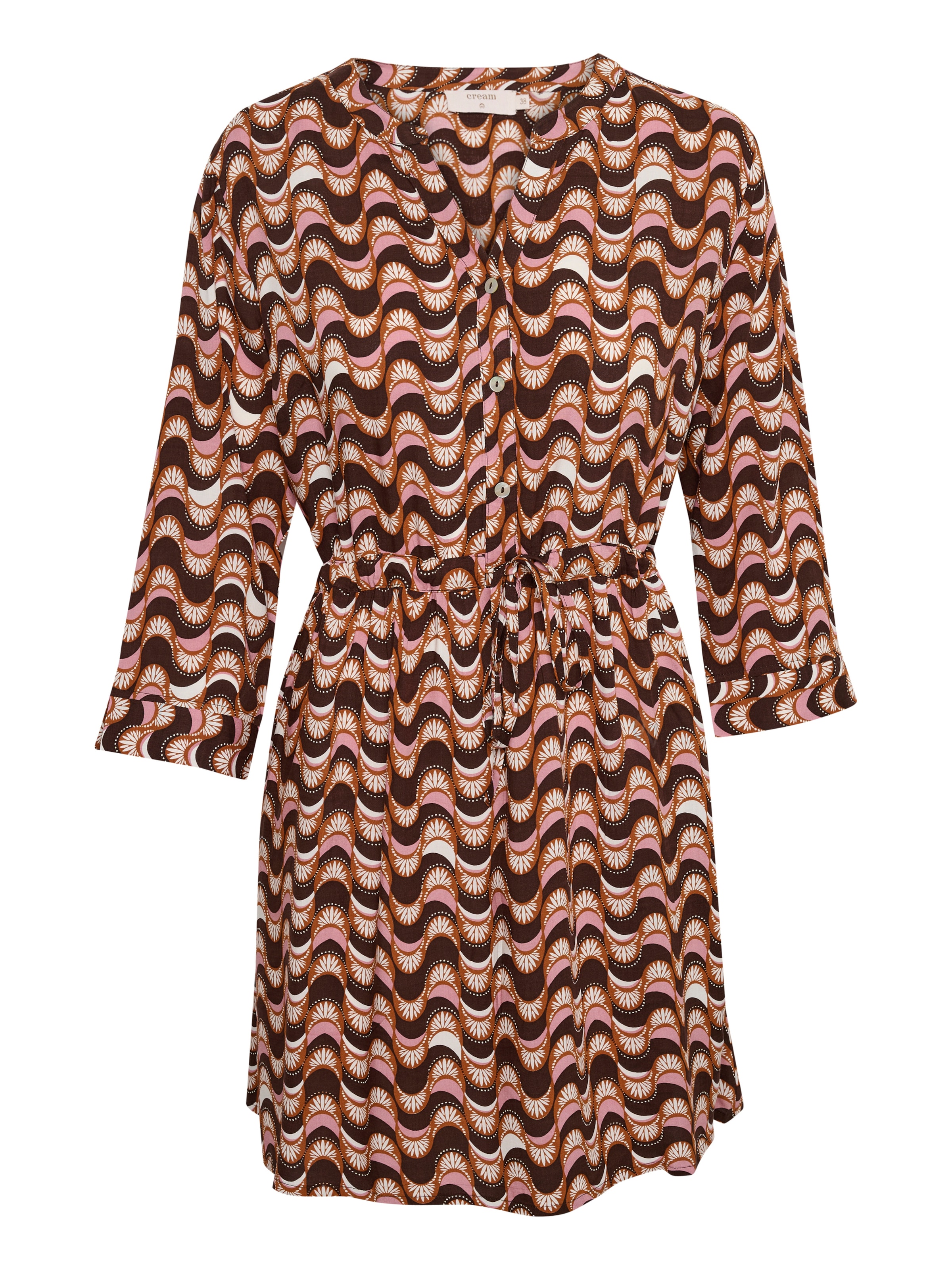 Cream Šaty 'Runa' - Hnedá: predná strana