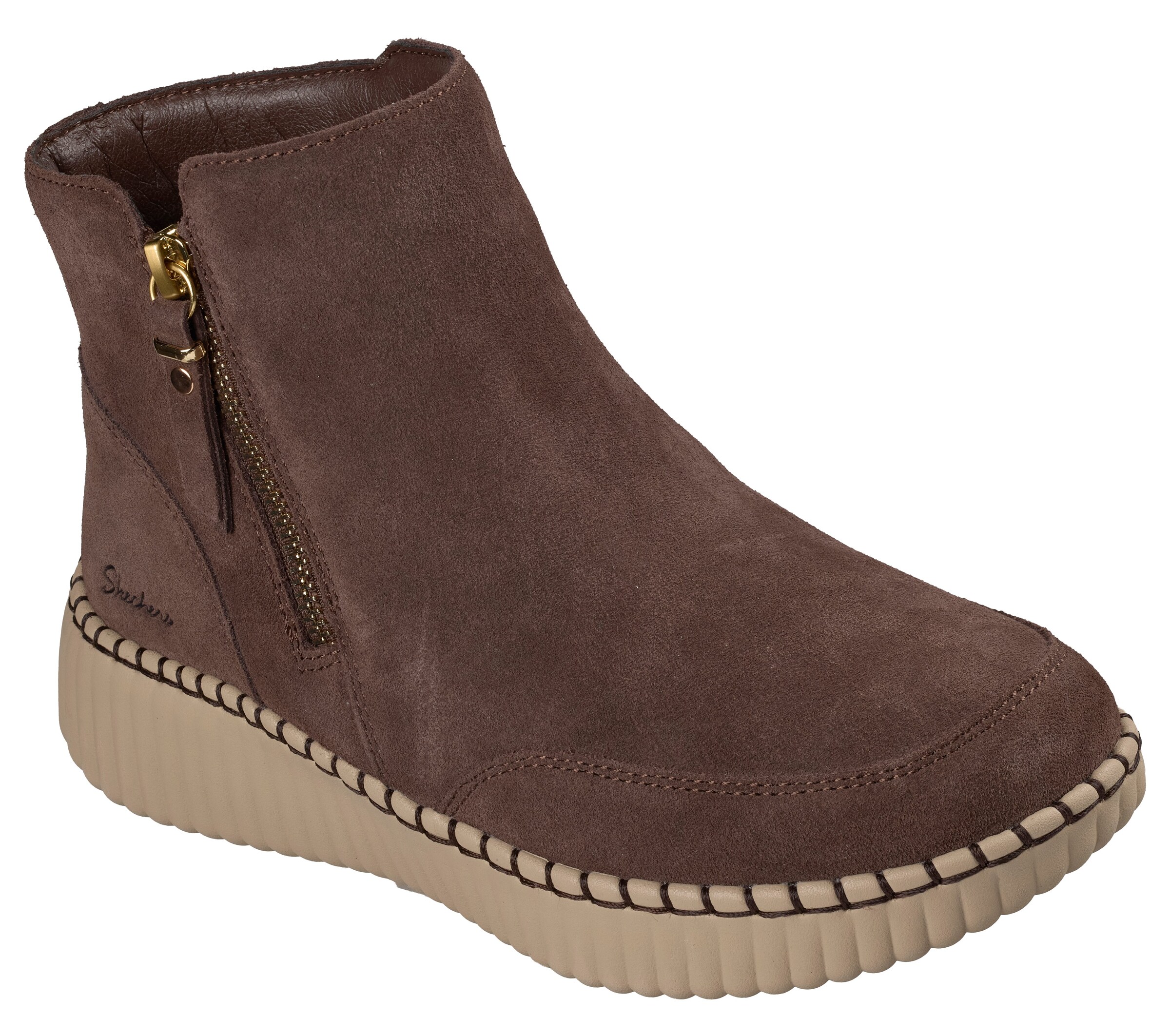 SKECHERS Stiefelette 'Crush' in Braun