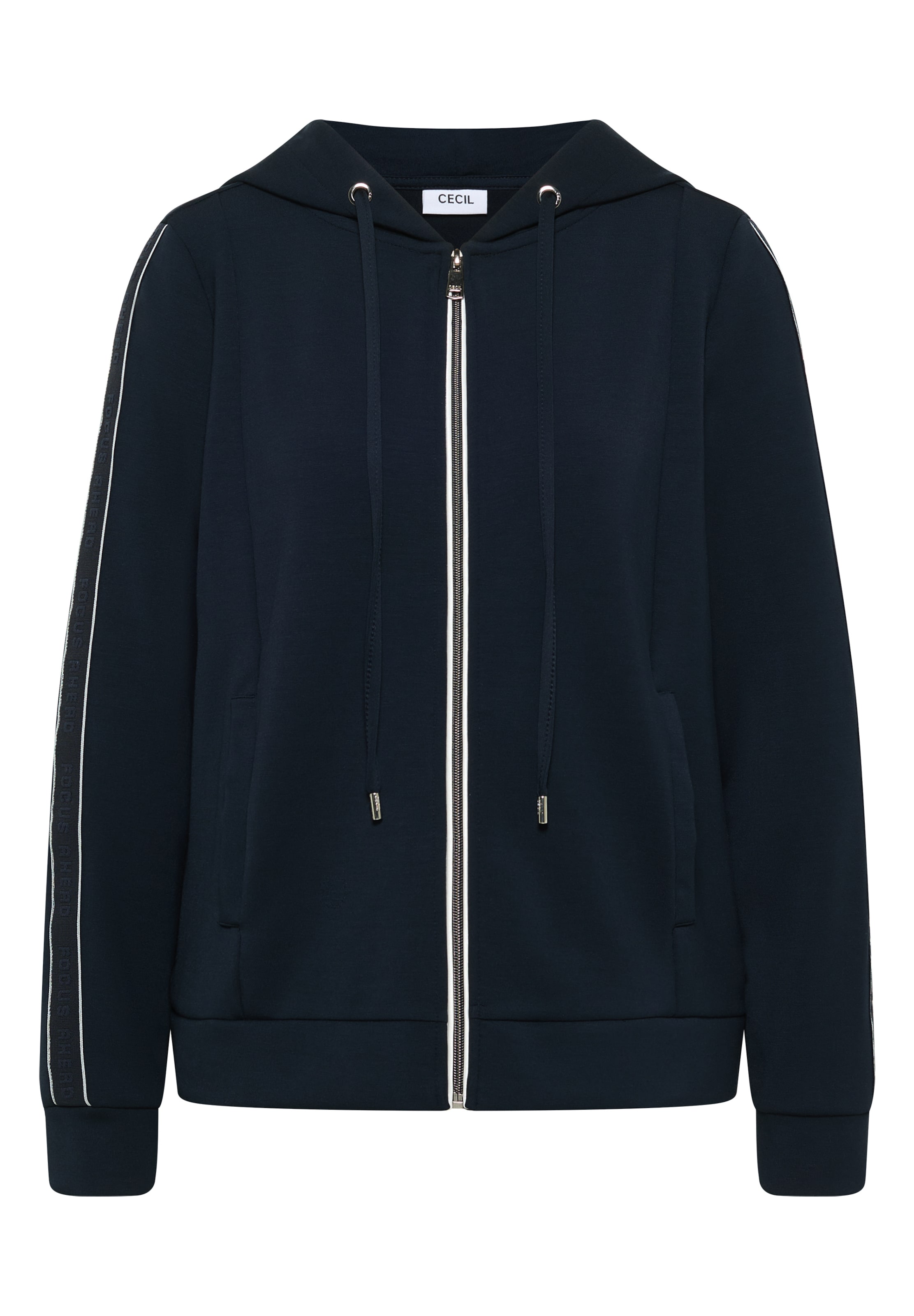 CECIL Zip-Up Hoodie in Blue: front