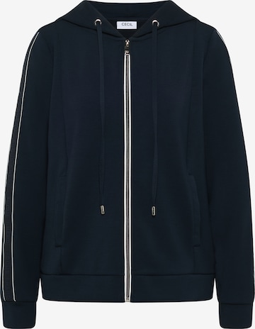 CECIL Zip-Up Hoodie in Blue: front