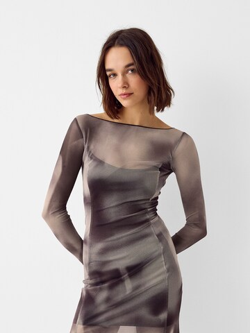 Bershka Obleka | siva barva