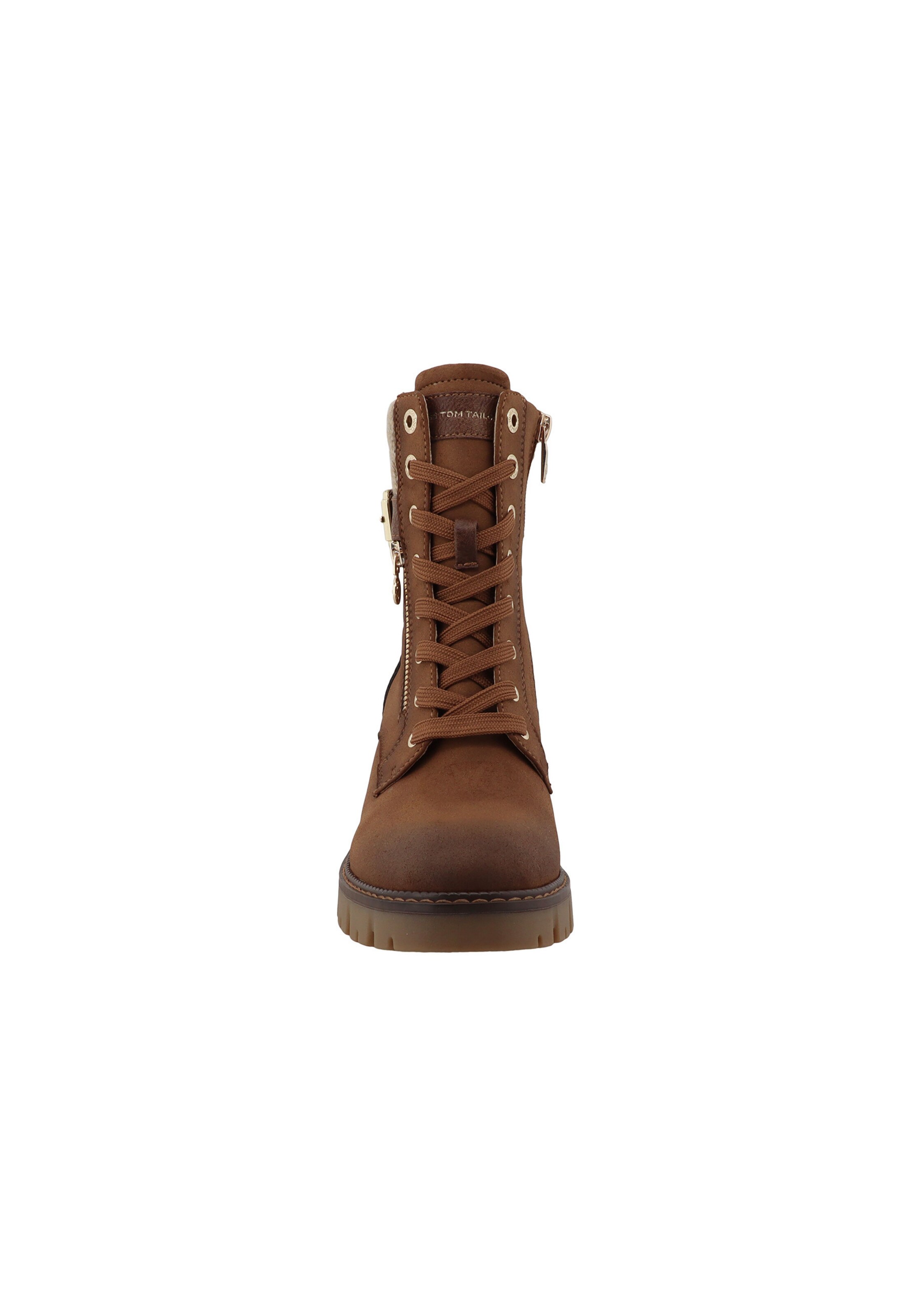 TOM TAILOR Schnürstiefelette in Braun