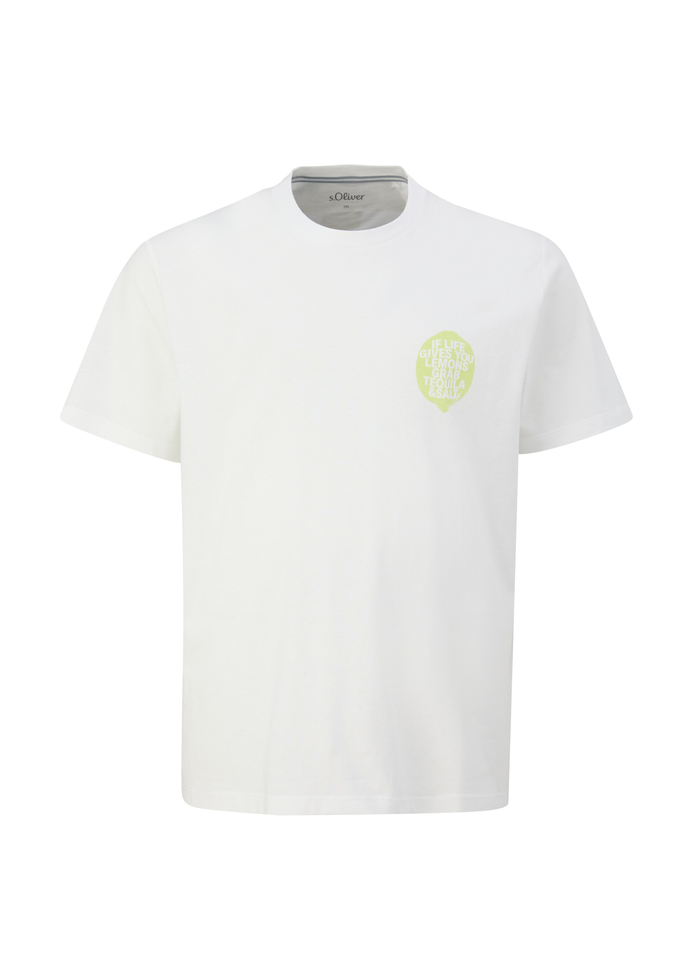 s.Oliver Men Big Sizes T-Shirt in Weiß: Vorderseite