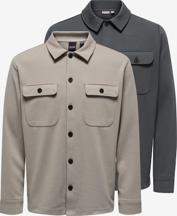 Only & Sons Hemd 'Newkodyl' in Grau: Vorderseite