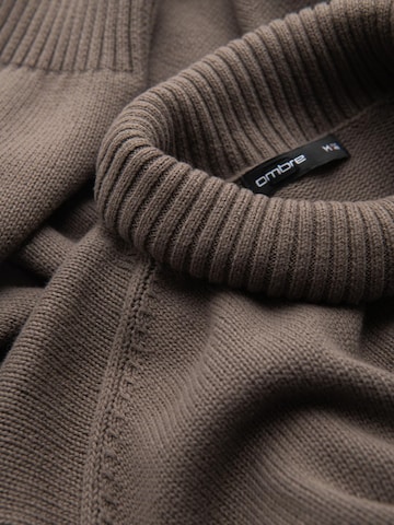 Pull-over 'OM-SWTN-0163' Ombre en marron