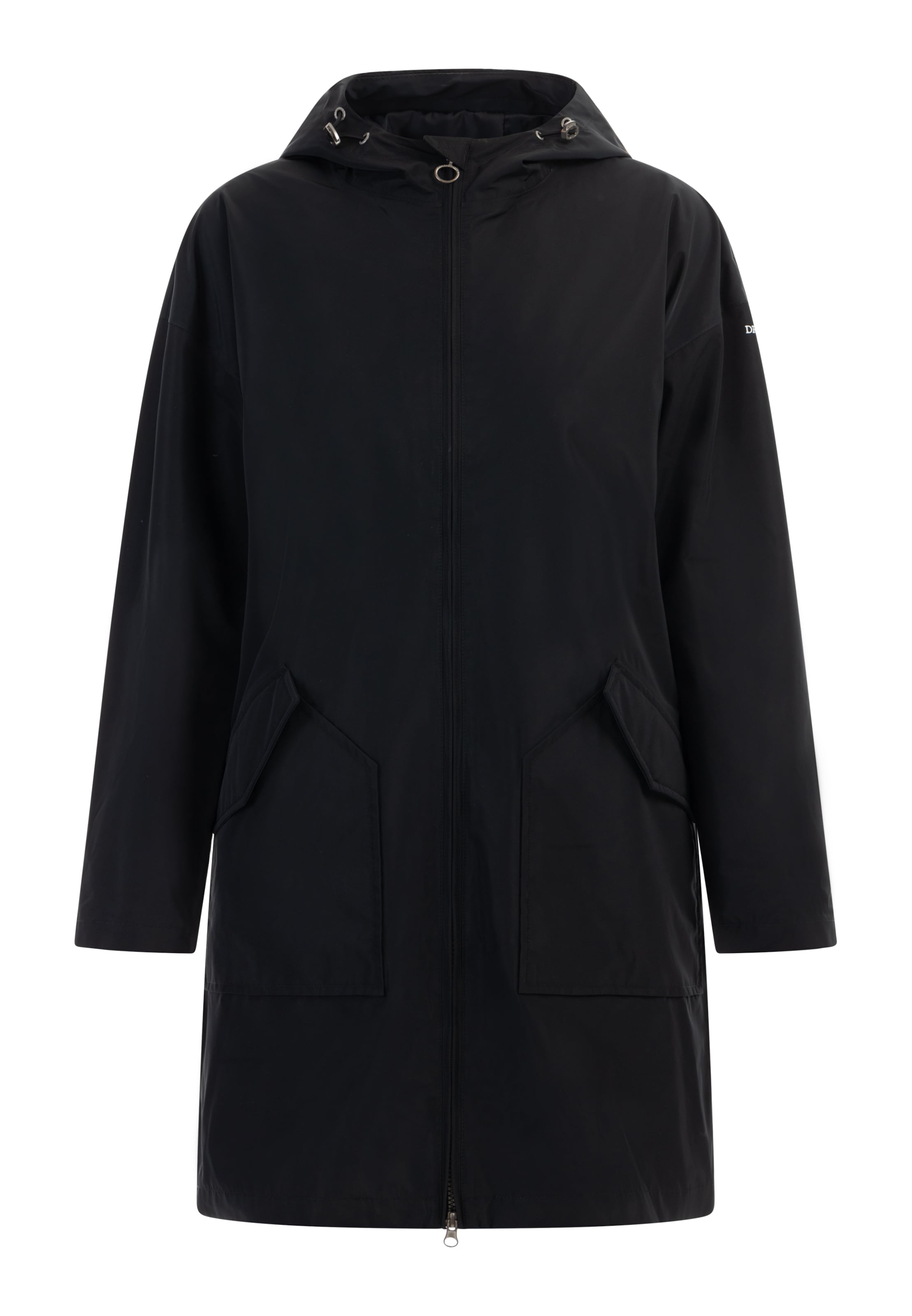 Cappotto funzionale di DreiMaster Maritim in nero: frontale