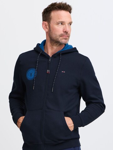 FQ1924 - Sudadera con cremallera en azul: frente