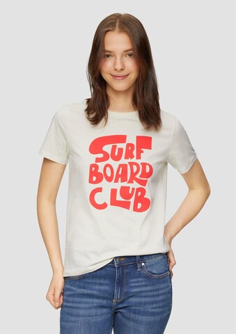 T-shirt QS en blanc : devant