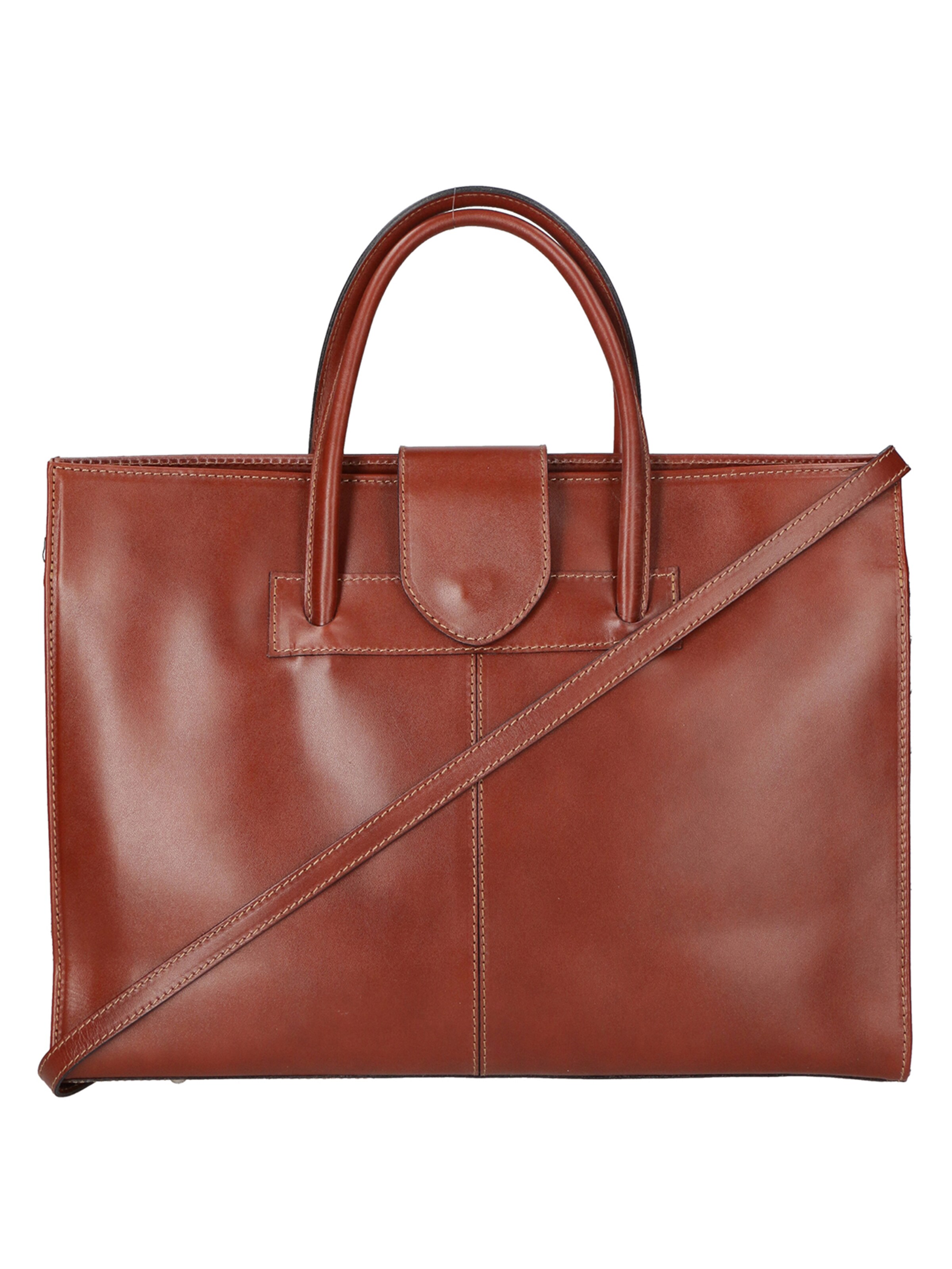 Gave Lux Handtas in Bruin: voorkant