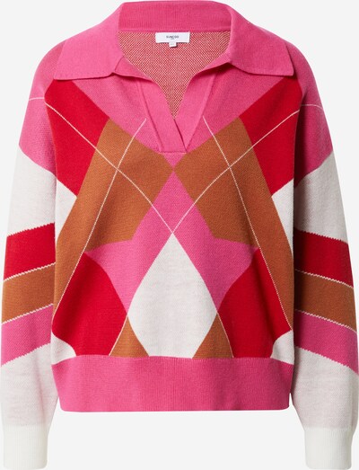 Pullover 'PARDI' Suncoo di colore marrone chiaro / rosa / pitaya / bianco, Visualizzazione prodotti
