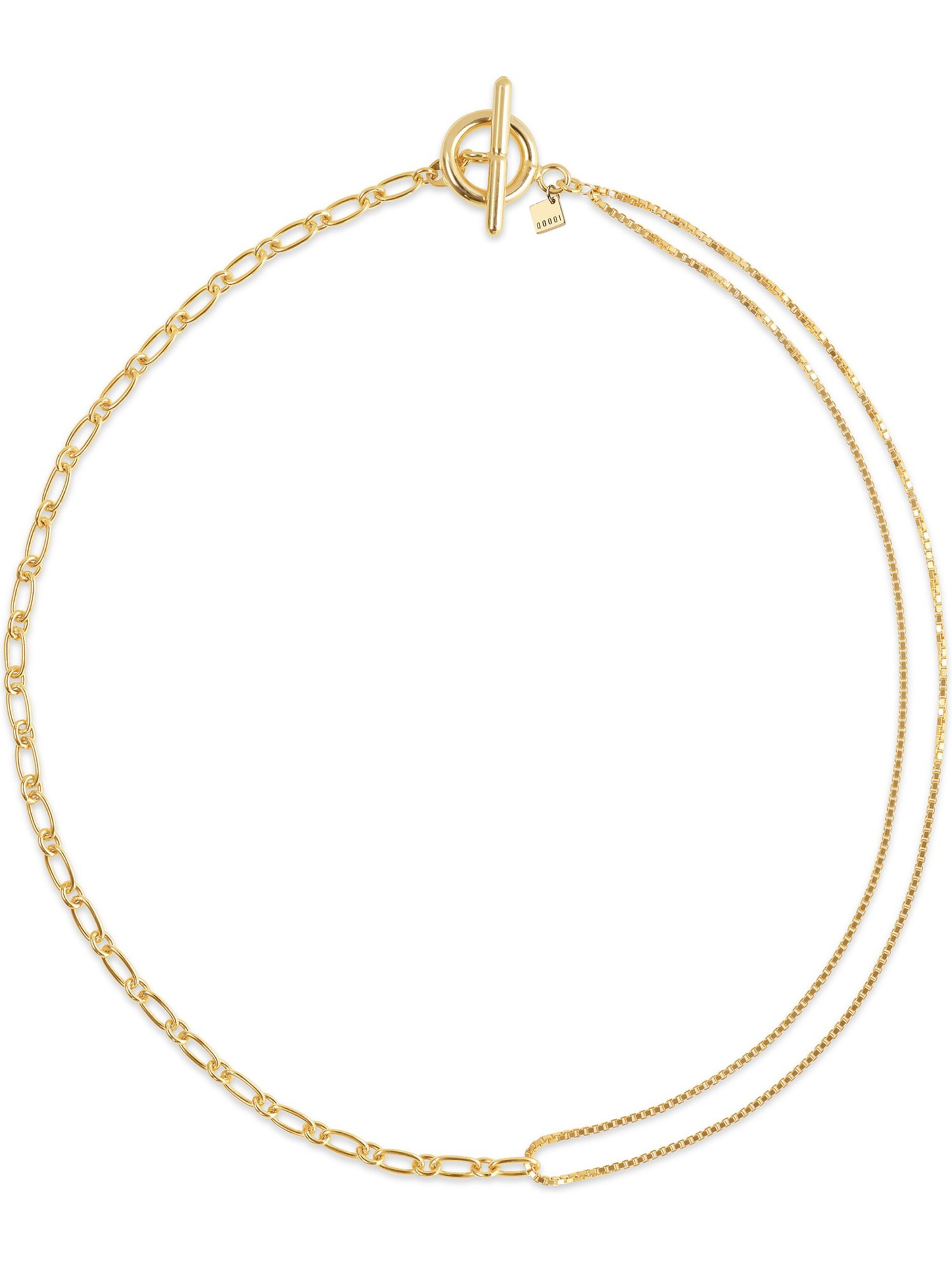 QOOQI Necklace in Yellow: front