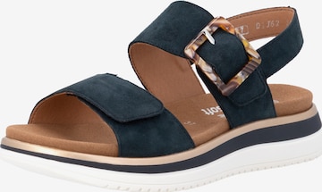 Sandales à lanières REMONTE en bleu : devant