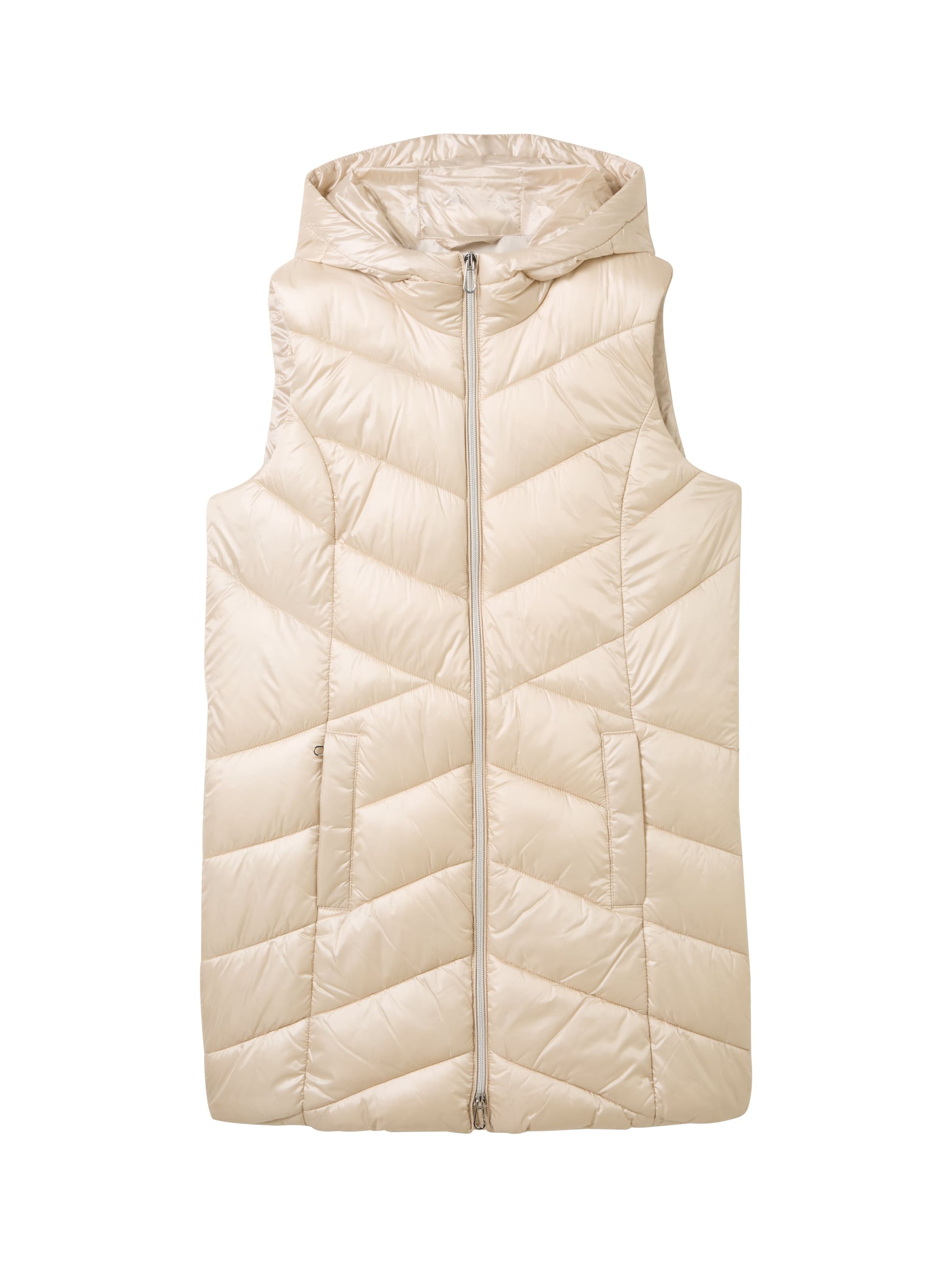 Gilet TOM TAILOR en beige : devant