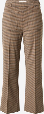 NUÉ NOTES Regular Pleated Pants 'Adele' in Brown: front