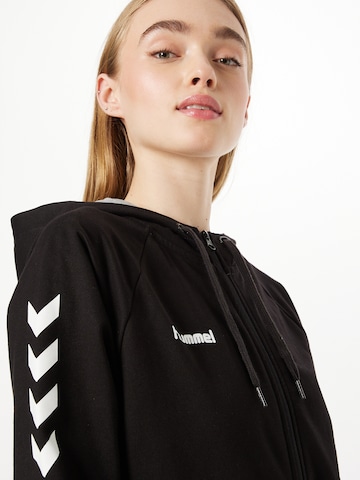 Hummel Athletic Zip-Up Hoodie in Black