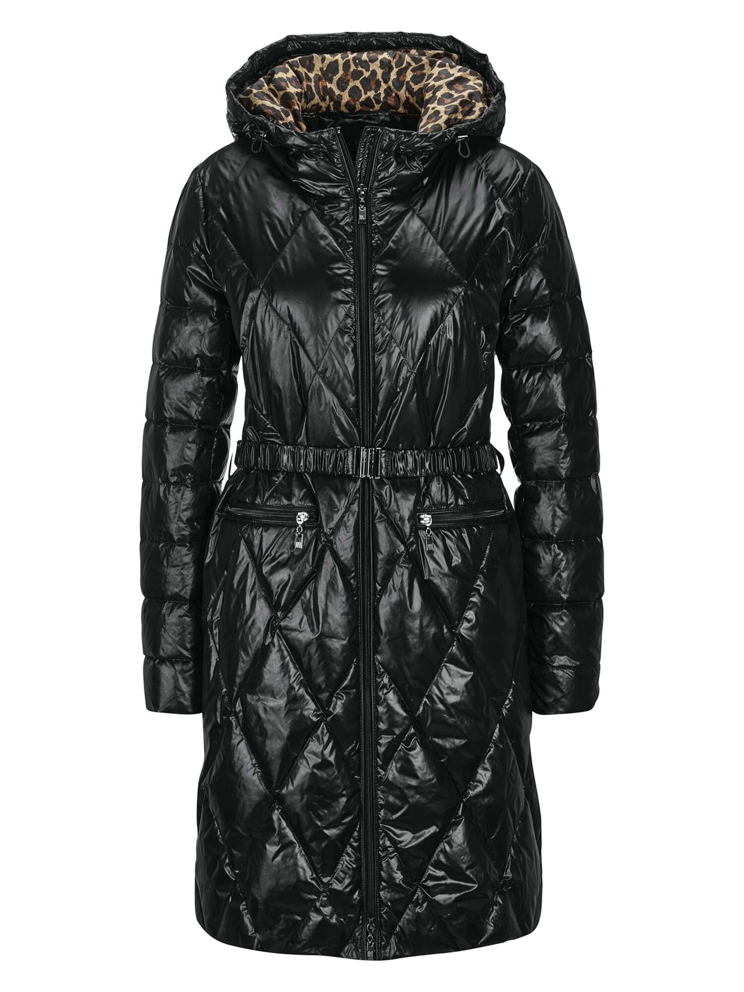 Manteau mi-saison MADELEINE en noir : devant