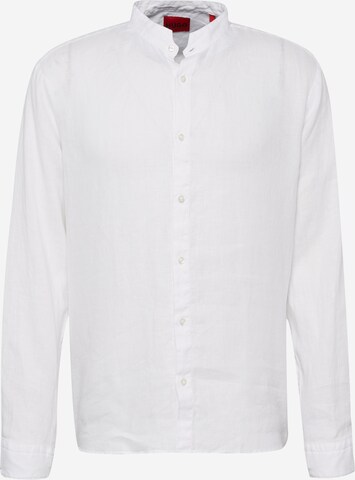 HUGO Button Up Shirt 'Elvory' in White: front