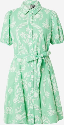 VERO MODA Платье-рубашка 'DICTHE' в Зеленый: спереди