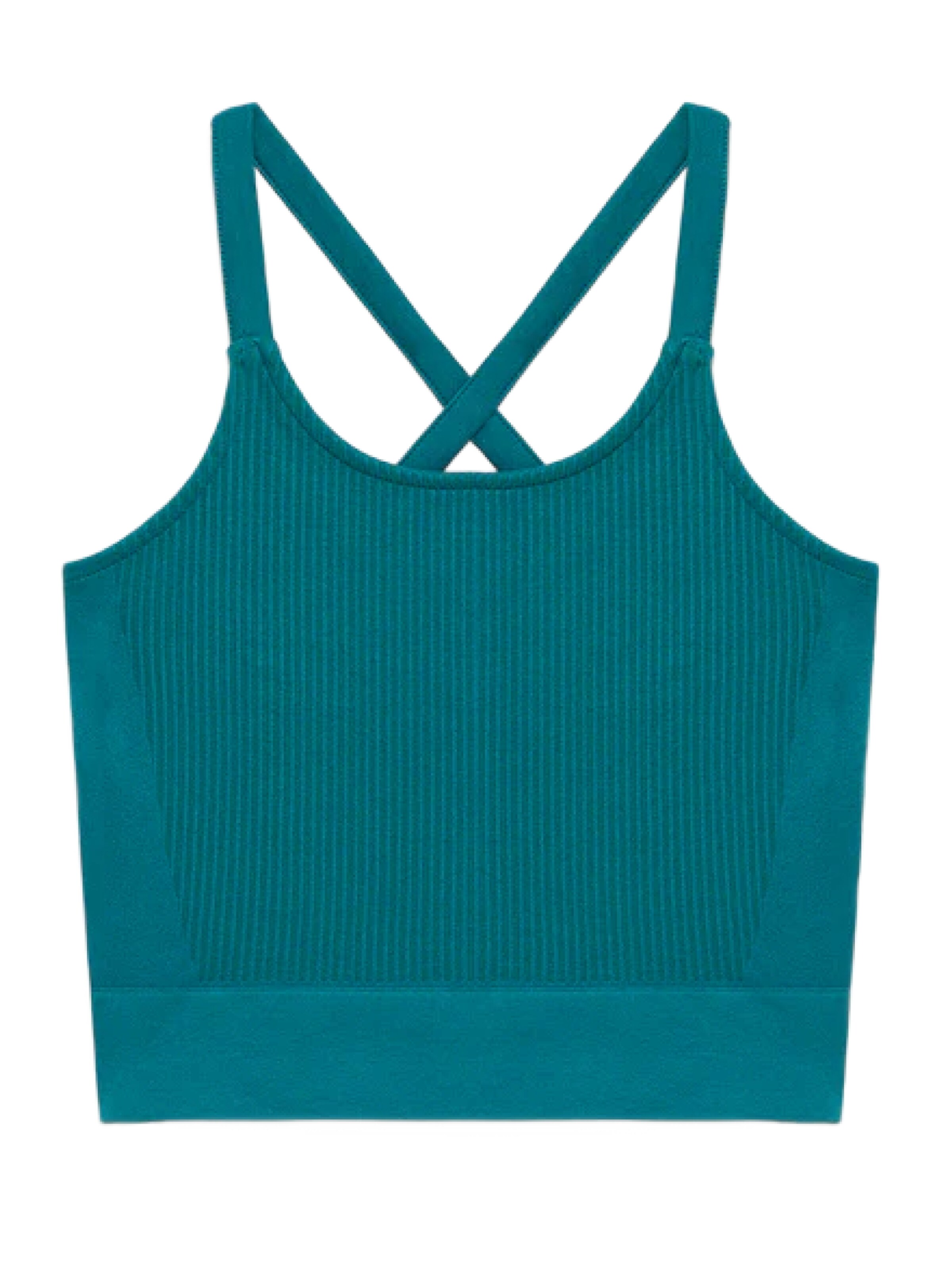 No Matter What Top in Blau: Vorderseite