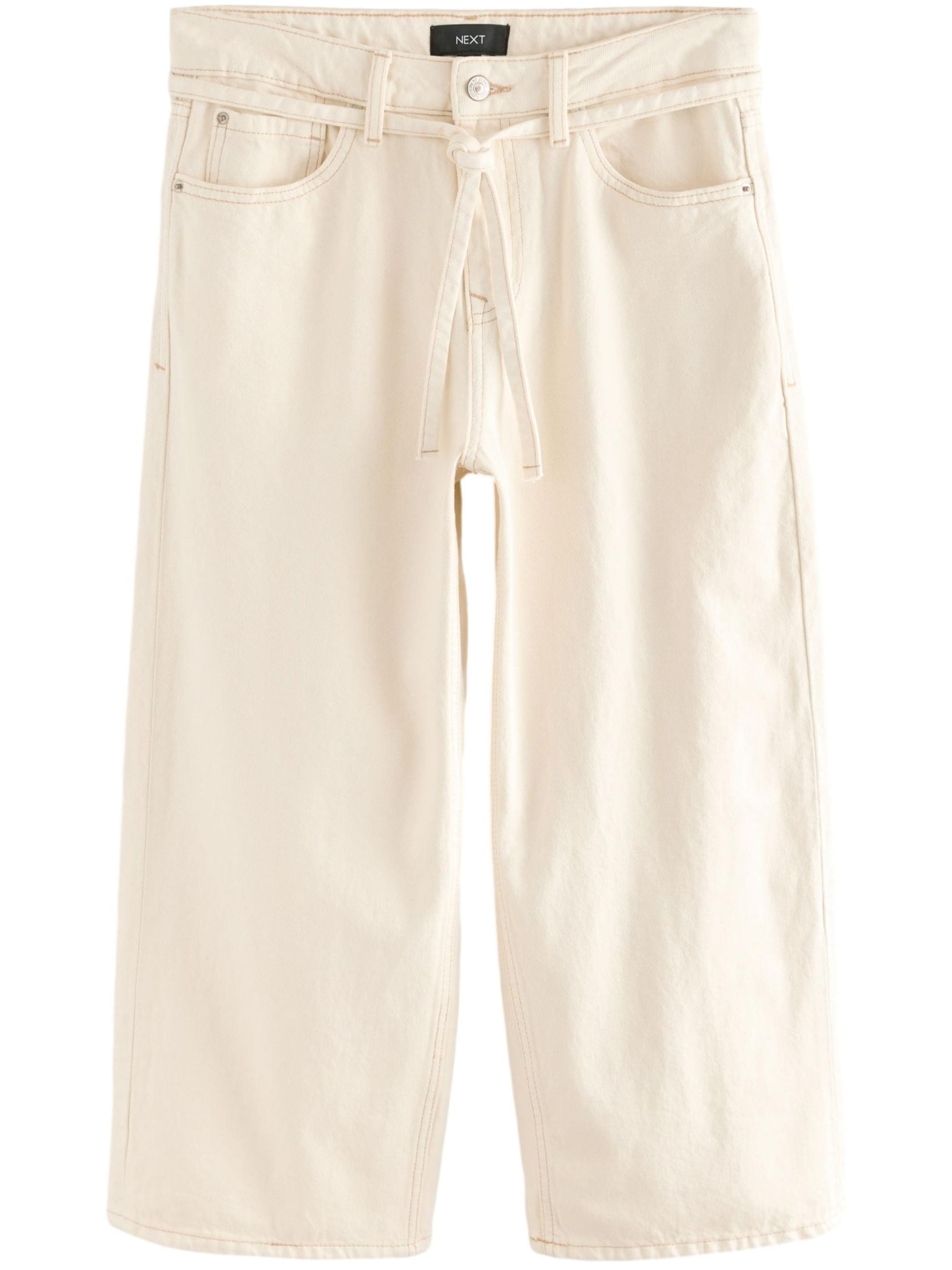 Next Ohlapna forma Kavbojke | bež barva: sprednja stran