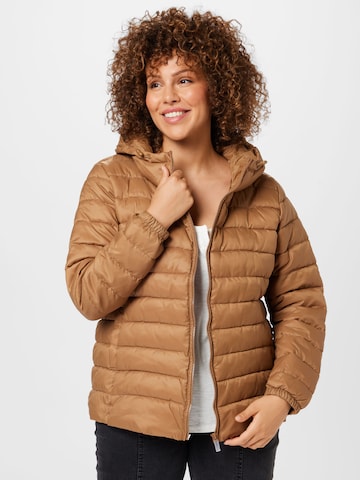 ONLY Carmakoma Between-Season Jacket 'Tahoe' in Brown: front