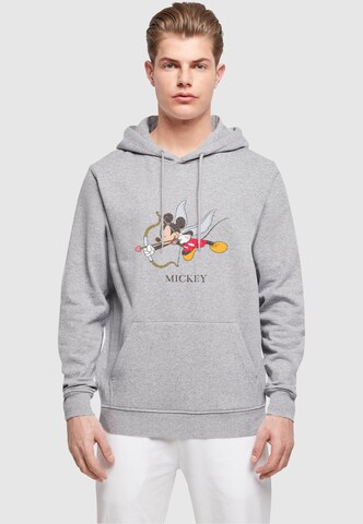 ABSOLUTE CULT Sweatshirt 'Mickey Mouse - Love Cherub' in Grijs: voorkant