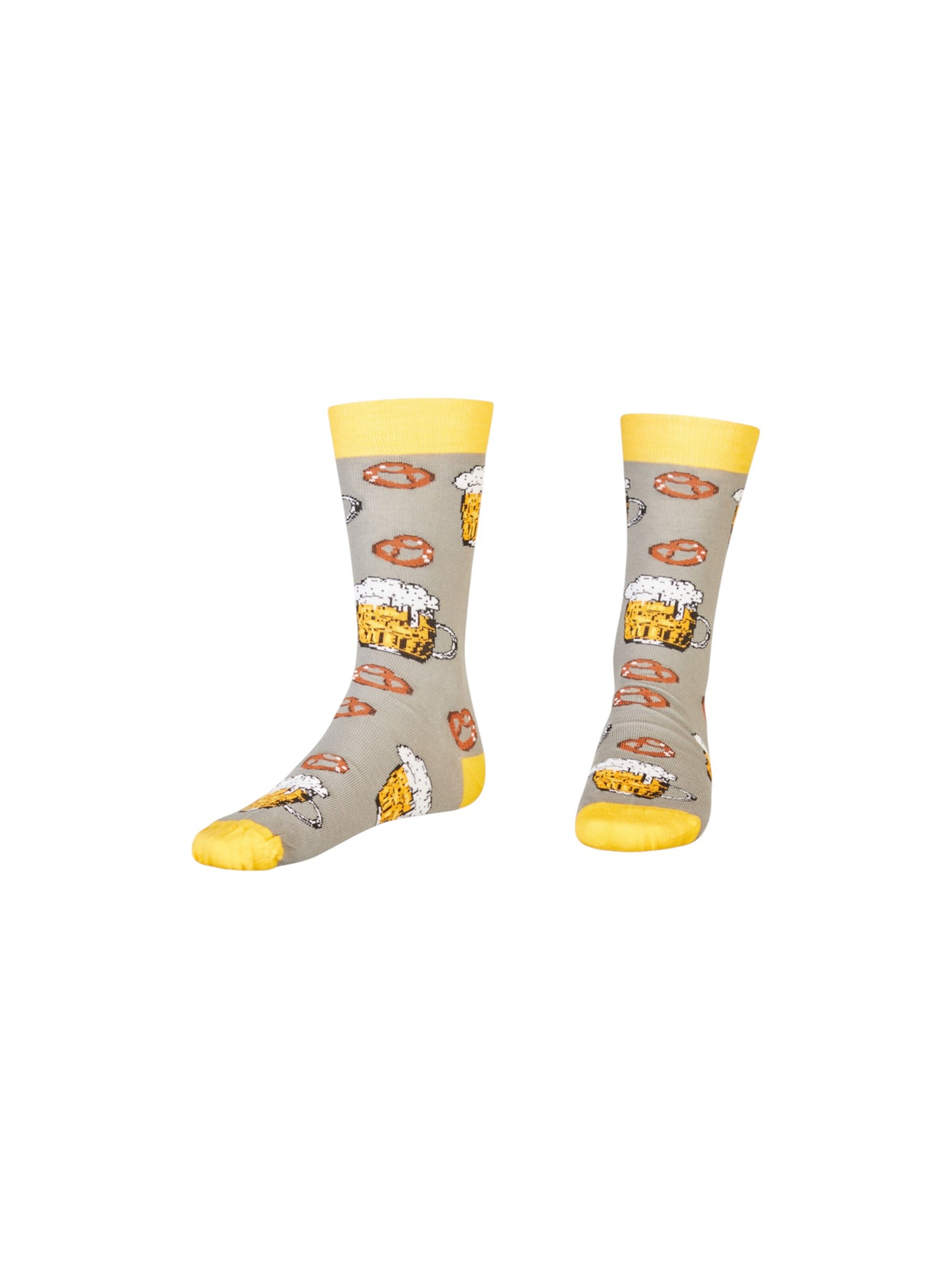 AbgeStrumpft Socks 'Bier' in Grey: front