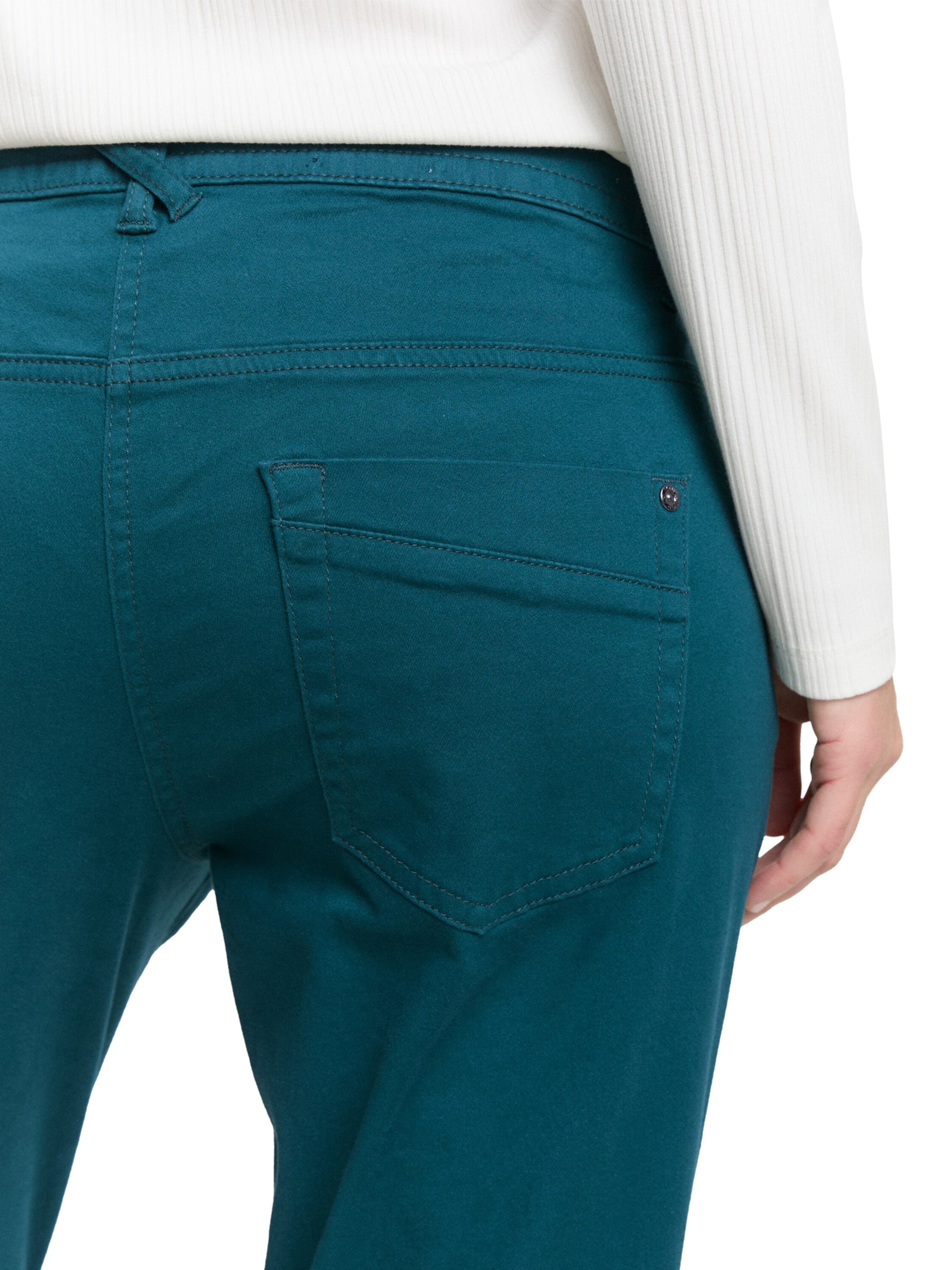 TOM TAILOR Tapered Pants in Green