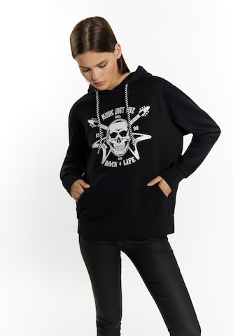 myMo ROCKS Sweatshirt 'Blonda' i svart: forside