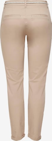 ONLY - Slimfit Calças chino 'Biana' em castanho