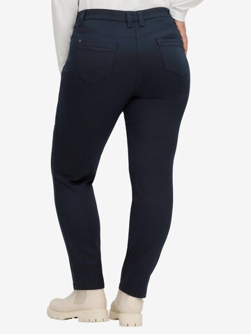 SHEEGO Slimfit Broek in Blauw