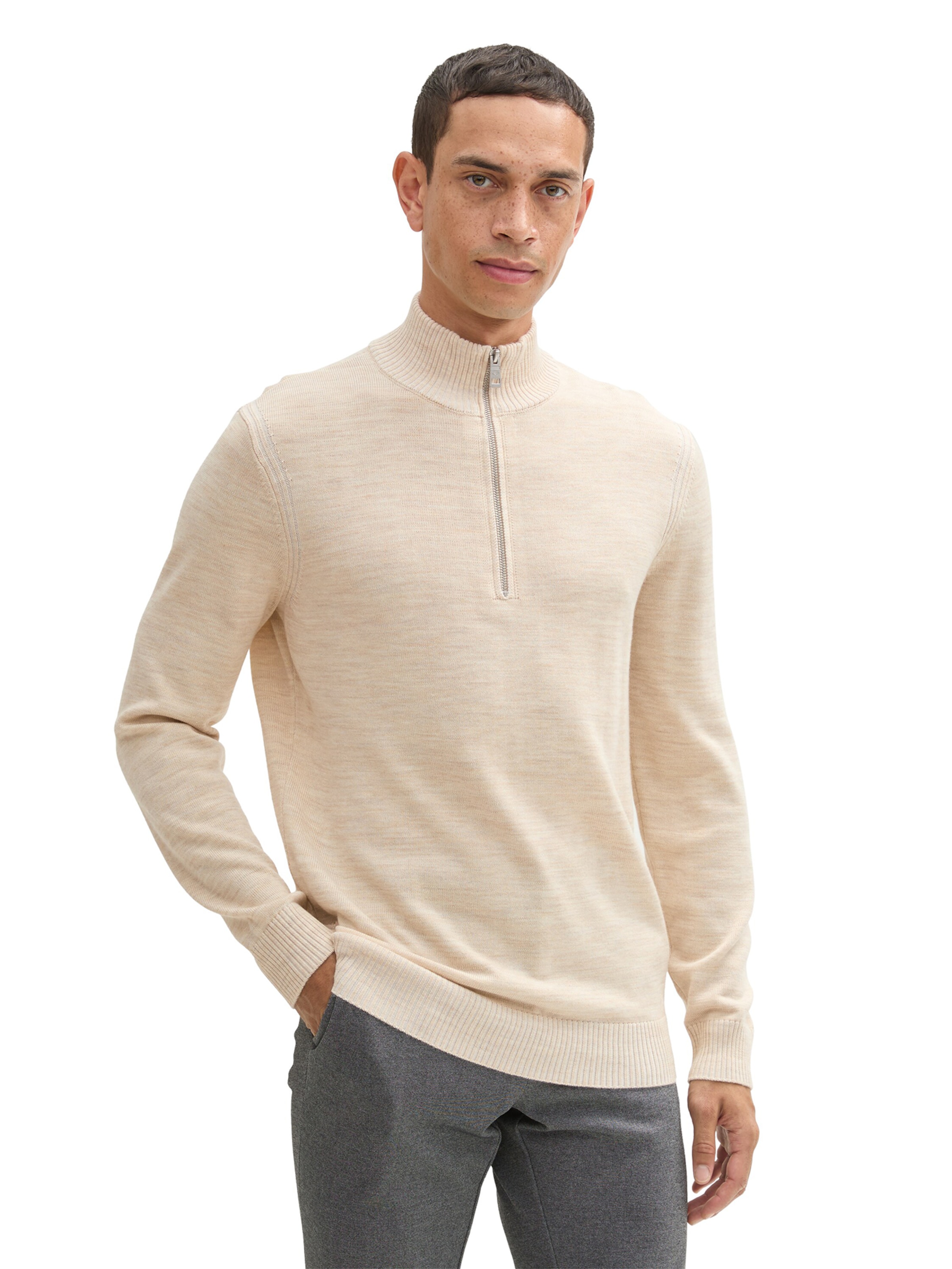 TOM TAILOR Свитер в Бежевый: спереди