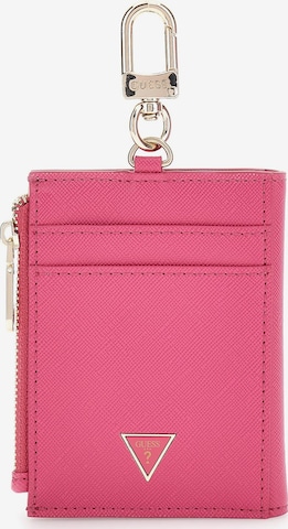 GUESS Key Ring in Pink: front