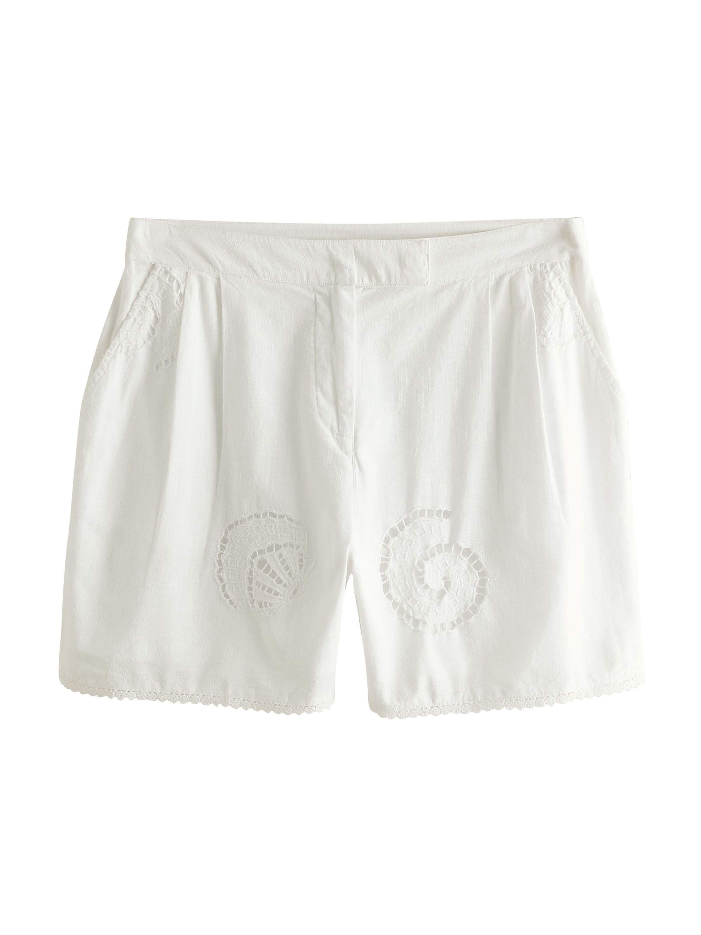 Loosefit Pantaloni con pieghe di Next in bianco: frontale