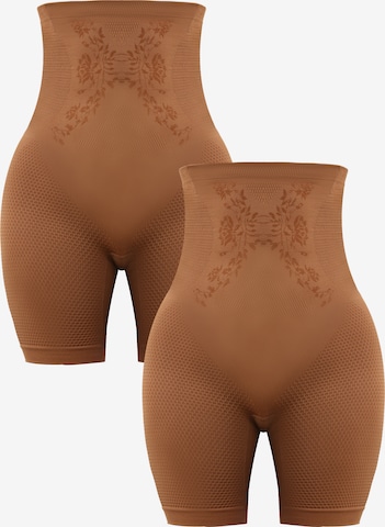 Pantalon modelant MEETWEE en beige : devant