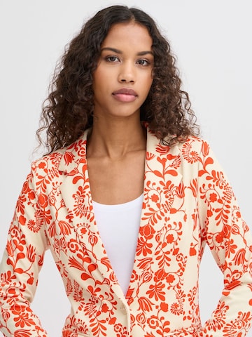 ICHI Blazer ' IHKATE PRINT BL23 ' in Beige