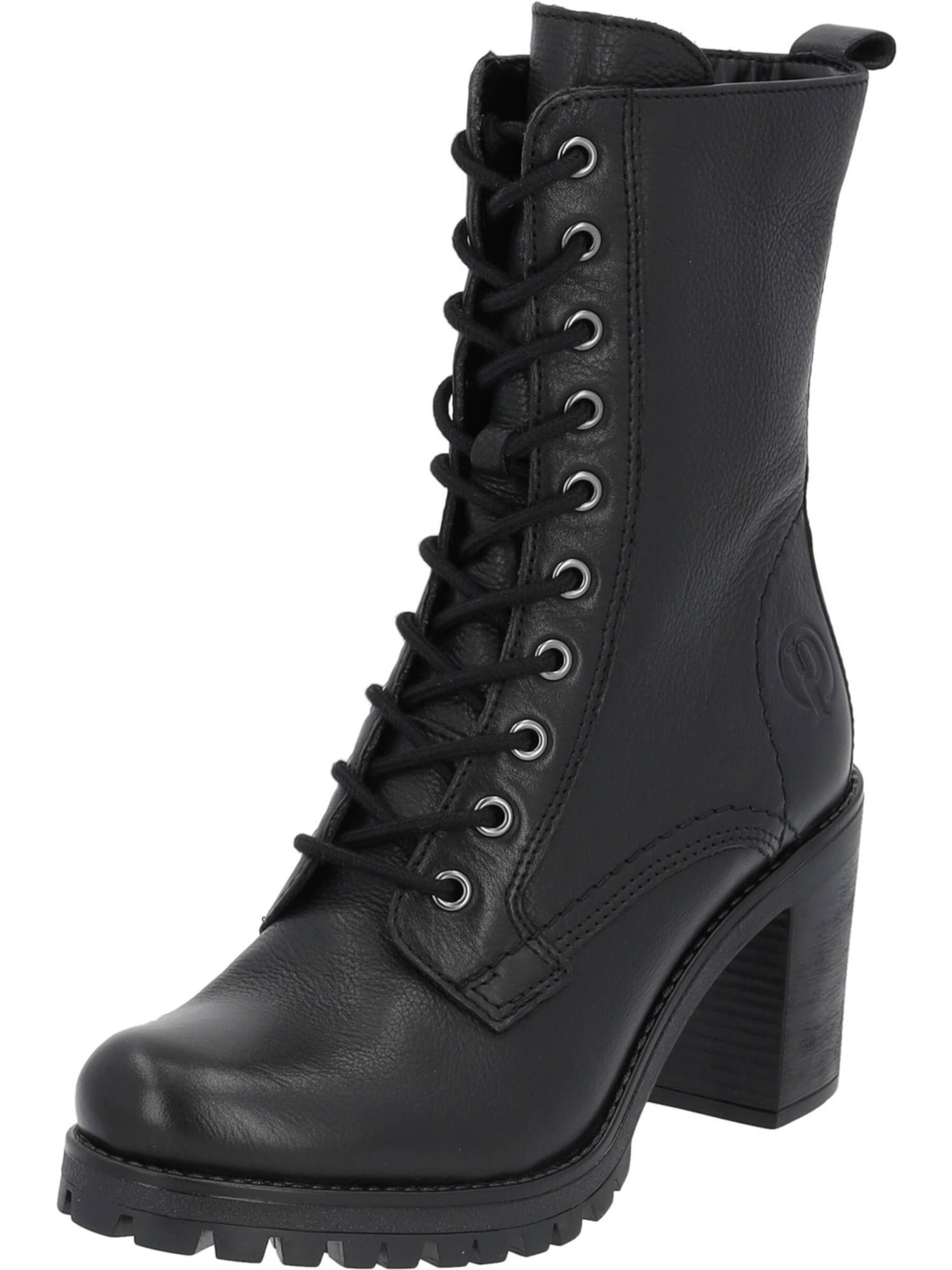 Palado Stövlett med snörning i svart: framsida