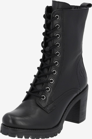Palado Lace-Up Ankle Boots in Black: front